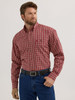 WRANGLER CLASSIC DARK RED PLAID - MENS SHIRT  - 112355330