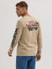 WRANGLER LONG SLEEVE PUP TRUCK KHAKI - MENS TEE  - 112354219
