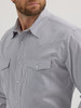 WRANGLER GREY PEARL SNAP STRIPED - MENS SHIRT  - 112355361