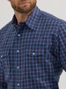 WRANGLER NAVY PEARL SNAP PLAID - MENS SHIRT  - 112355359