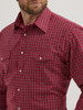 WRANGLER WRINKLE RESISTANT RED PLAID - MENS SHIRT  - 112355358