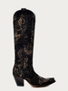 CORRAL GOLD STAMPED FLORAL SUEDE - BOOT LADIES  - A4481