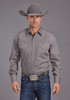 STETSON GREY MINI FOULARD PRINT - MENS SHIRT  - 11-001-0425-0731GY