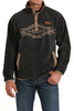 CINCH CHARCOAL FLEECE PULLOVER - MEN SWEATER  - MWK1912001