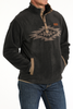 CINCH CHARCOAL FLEECE PULLOVER - MEN SWEATER  - MWK1912001