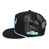 ROUGH HAND BLACK WITH TEAL 3D LOGO - HATS CAP  - BLACK OWL