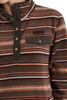 CINCH SNAP STRIPE FLEECE BROWN - LADIES SWEATSHIRT  - MAK9819009