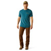 ARIAT DEEP SEA HEATHER GRAPHIC TEE - MENS TEE  - 10054003