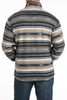CINCH BLACK/TAN STRIPED POLAR FLEECE - MEN SWEATER  - MWK1514024