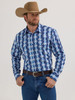 WRANGLER CHECOTAH BLUE PRINT - MENS SHIRT  - 112355375