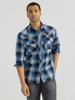 WRANGLER RETRO CORE BLUE PLAID - MENS SHIRT  - 112355385