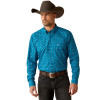 ARIAT PAXTON CLASSIC FIT TEAL PRINT - MENS SHIRT  - 10053869