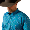 ARIAT PAXTON CLASSIC FIT TEAL PRINT - MENS SHIRT  - 10053869
