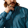 ARIAT WOODROW CLASSIC FIT BLUE PRINT - MENS SHIRT  - 10053915