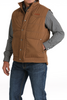 CINCH BROWN QUILTED WESTERN YOKES - MEN VESTS  - MWV1902002