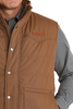 CINCH BROWN QUILTED WESTERN YOKES - MEN VESTS  - MWV1902002