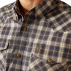 ARIAT RELENTLESS PURSUIT GRAY PLAID - MENS SHIRT  - 10053941