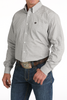 CINCH WHITE GEOMETRIC PRINT - MENS SHIRT  - MTW1105817