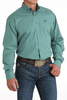 CINCH GREEN STRETCH GEOMETRIC PRINT - MENS SHIRT  - MTW1105829