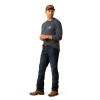 ARIAT SALTILLO LOCKUP NAVY HEATHER - MENS TEE  - 10053987