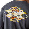 ARIAT SALTILLO LOCKUP NAVY HEATHER - MENS TEE  - 10053987