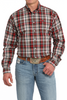 CINCH LONG SLEEVE RED PLAID - MENS SHIRT  - MTW1105838