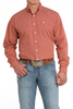 CINCH LONG SLEEVE RED GEO PRINT - MENS SHIRT  - MTW1105843