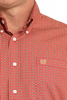 CINCH LONG SLEEVE RED GEO PRINT - MENS SHIRT  - MTW1105843