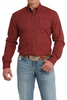 CINCH MODERN FIT RED GEOMETRIC PRINT - MENS SHIRT  - MTW1347118