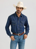 WRANGLER DARK DENIM SNAP - MENS SHIRT  - 112361700
