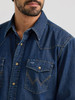 WRANGLER DARK DENIM SNAP - MENS SHIRT  - 112361700