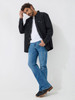 WRANGLER BLACK DENIM SNAP - MENS SHIRT  - 112361702