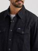 WRANGLER BLACK DENIM SNAP - MENS SHIRT  - 112361702