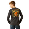 ARIAT WETLANDS NATURE CHARCOAL - KIDS BOYS SHIRT - 10054008