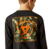 ARIAT WETLANDS NATURE CHARCOAL - KIDS BOYS SHIRT - 10054008