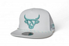 LOST CALF 3D LOGO TEAL WHITE MESH - HATS CAP  - FROST ROPE FLAT