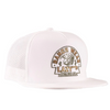 LAZY J RANCH WEAR WHITE OLIVE 5 PANEL ARROWHEAD - HATS CAP  - WHITE4-AH-OLV