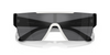BURBERRY WHITE GREY MIRROR BLACK SHIELD - SUNGLASS BURBERRY  - 429140496G