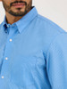WRANGLER BLUE CODY JOHNSON PRINT - MENS SHIRT  - 112359680