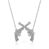MONTANA SILVERSMITHS CROSSED PISTOL PENDANT - ACCESSORIES JEWELRY NECKLACE - NC5879