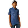 ARIAT ALL OVER PRINT POLO BLUE DEPTH - KIDS BOYS POLO - 10055423