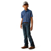 ARIAT ALL OVER PRINT POLO BLUE DEPTH - KIDS BOYS POLO - 10055423