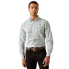 ARIAT JANSEN FITTED BLUE PRINT - MENS SHIRT  - 10054746