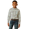 ARIAT JUDGE CLASSIC FIT TEAL PRINT - KIDS BOYS SHIRT - 10054789