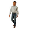 ARIAT JUDGE CLASSIC FIT TEAL PRINT - KIDS BOYS SHIRT - 10054789