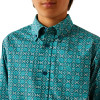 ARIAT JORDY CLASSIC FIT BLUE PRINT - KIDS BOYS SHIRT - 10054791
