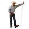 ARIAT WINKLE FREE FORTUNE GREY PRINT - MENS SHIRT  - 10043702