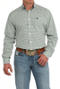 CINCH WHITE GEOMETRIC PRINT - MENS SHIRT  - MTW1105863