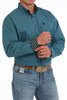 CINCH TEAL WINDOWPANE PLAID PRINT - MENS SHIRT  - MTW1105865