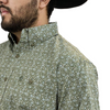 WRANGLER GEORGE STRAIT GREEN PRINT - MENS SHIRT  - 112359974
